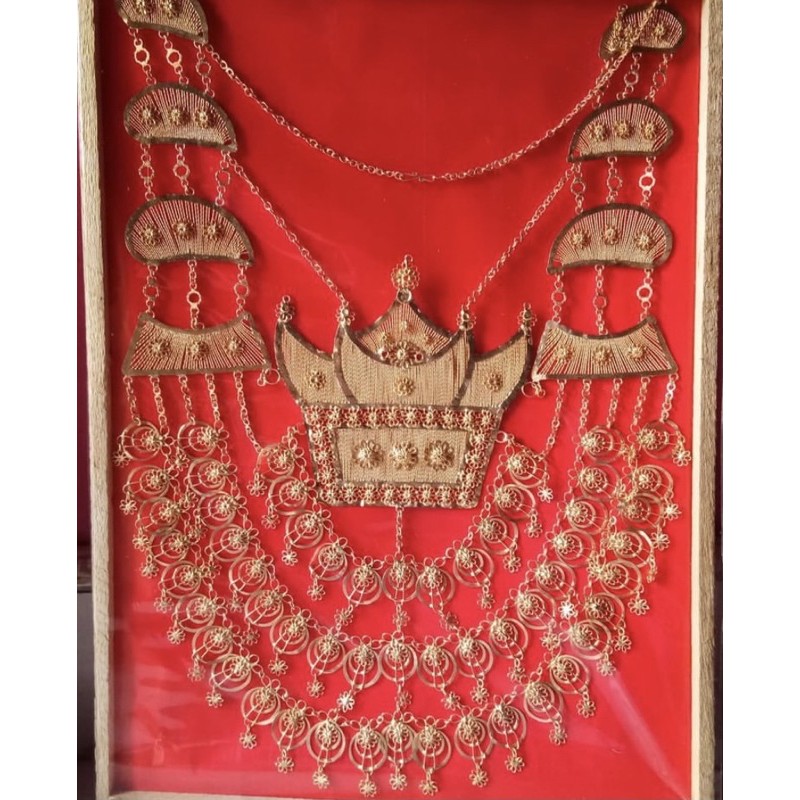 AKSESORIS PENGANTIN, KALUNG RUMAH MINANG JUMBO VARIAN GOLD MURAH