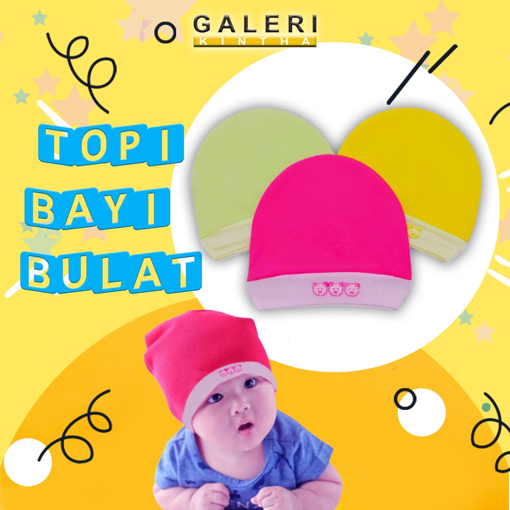 Topi Bayi Bulat Laki Laki Newborn Baru lahir