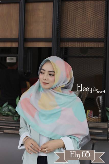 HIJAB SEGIEMPAT MOTIF ELY 65 ||  Eleeya Scarf