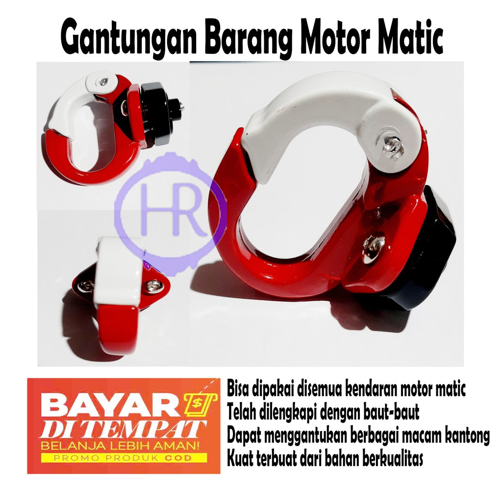 Gantungan Cantolan Barang motor Besi variasi matic Honda Yamaha Beat Mio Vario Gantungan Motor Q