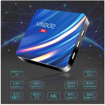 Vmade Newest Android 10.0 Bluetooth TV Box Ultra HD 6K Set Top Box TV