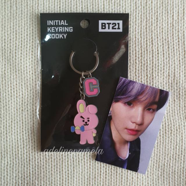 OFFICIAL BT21 COOKY INITIAL KEYRING LINE FRIENDS (BTS JUNGKOOK KEYRING)
