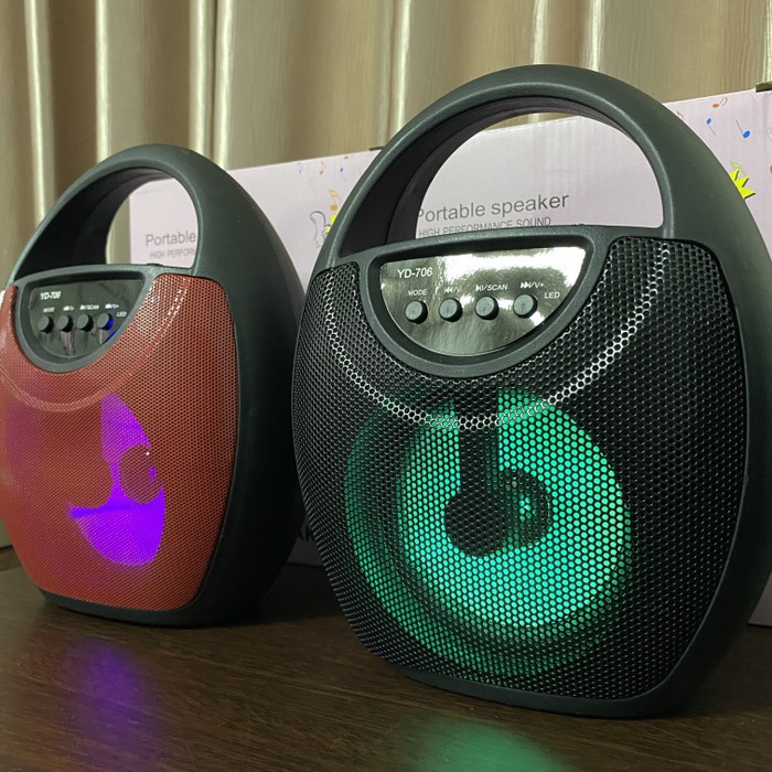 YD-706 Portable Wireless Bluetooth Speaker RGB rainbow