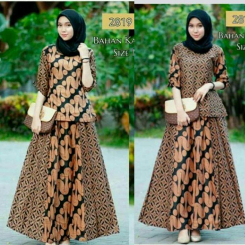 SETELAN ROK BATIK DAN BLUS BATIK COD/SET RNB/ ROK KEKINIAN/SETELAN BAJU RnB