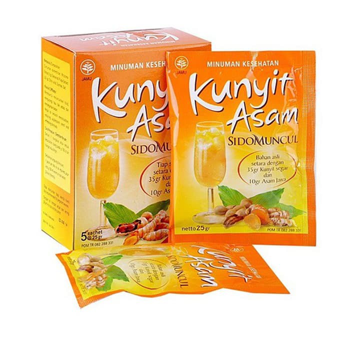 

KUNYIT ASAM SIDOMUNCUL - MELANCARKAN HAID 5 Sachet SIDO MUNCUL MINUMAN JAMU TRADISIONAL DIDEL HERBAL (COD)