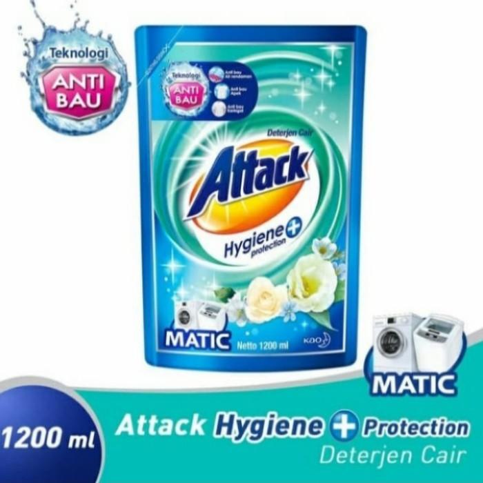 Attack hygiene + protection 1200ml matic liquid detergen cair