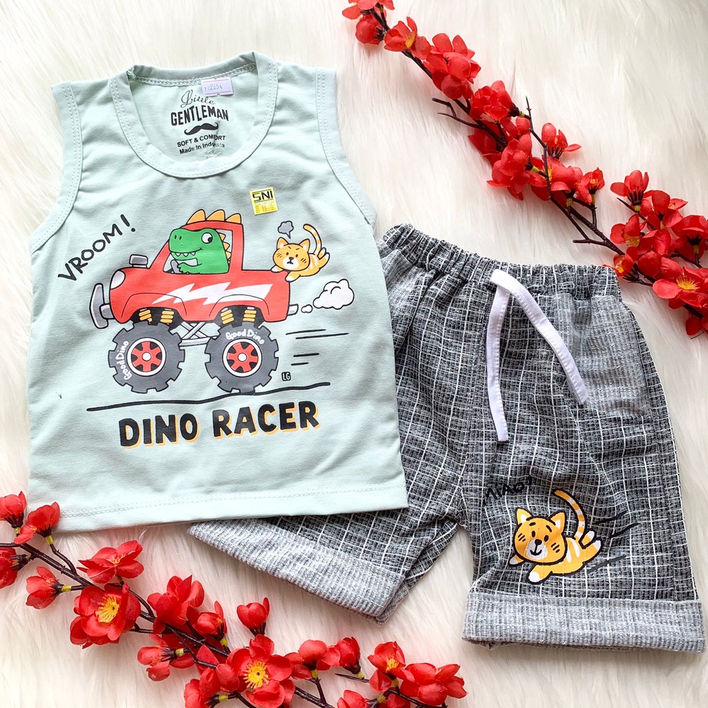 Baju kaos tanktop anak laki-laki  fashion anak bayi cowok murah untuk pergi jalan -din