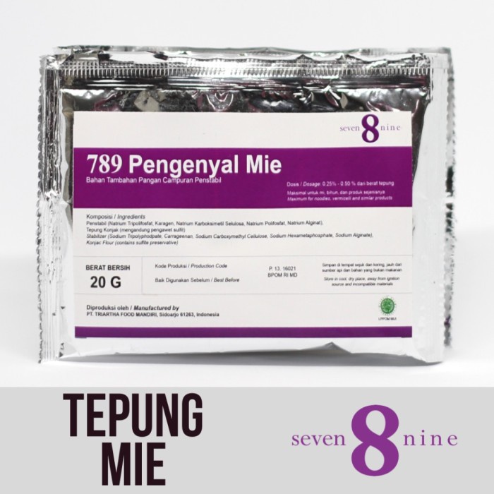 

NEW Penstabil Mie 789 / Tepung Premix Pengenyal Mie Premium