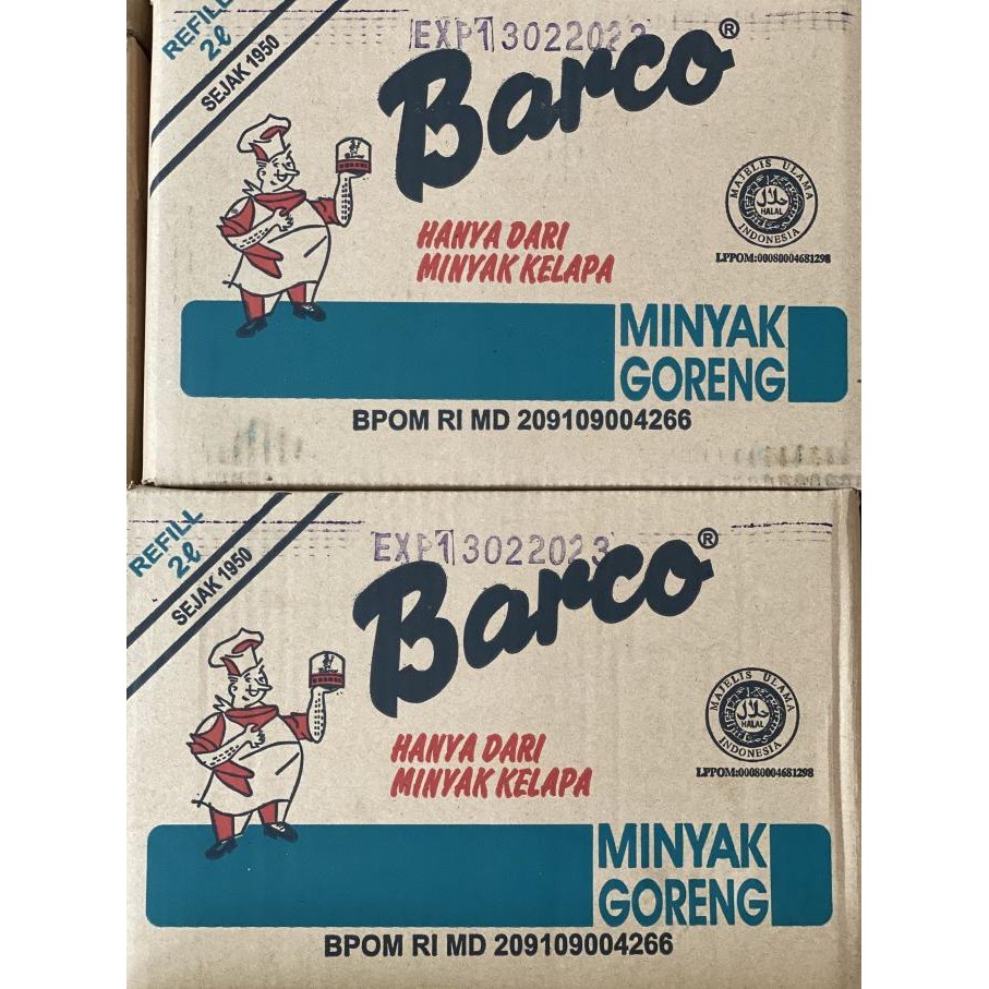 

READYY Minyak Goreng Barco Refill 2 Liter Dus isi 6 TERBARU