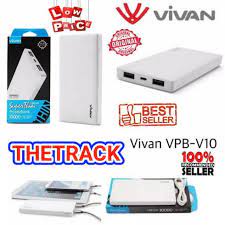 POWER BANK VIVAN VPB-V10 2 USB 10000MAH SUPER THIN PORTABLE POWERBANK