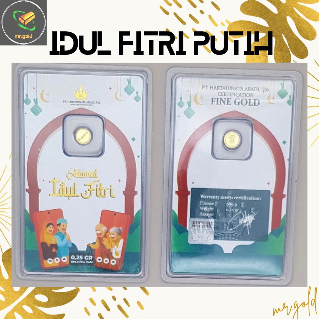 EMAS LOGAM MULIA MINI HARTADINATA ABADI 0.25 GRAM EDISI IDUL FITRI PUTIH / GIFT SERIES ACC LM HRTA
