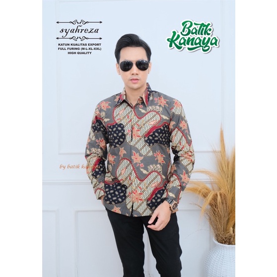 SYAHREZA Baju Batik Pria Berlapis furing Bahan Katun Berkualitas Ekspor by KANAYA