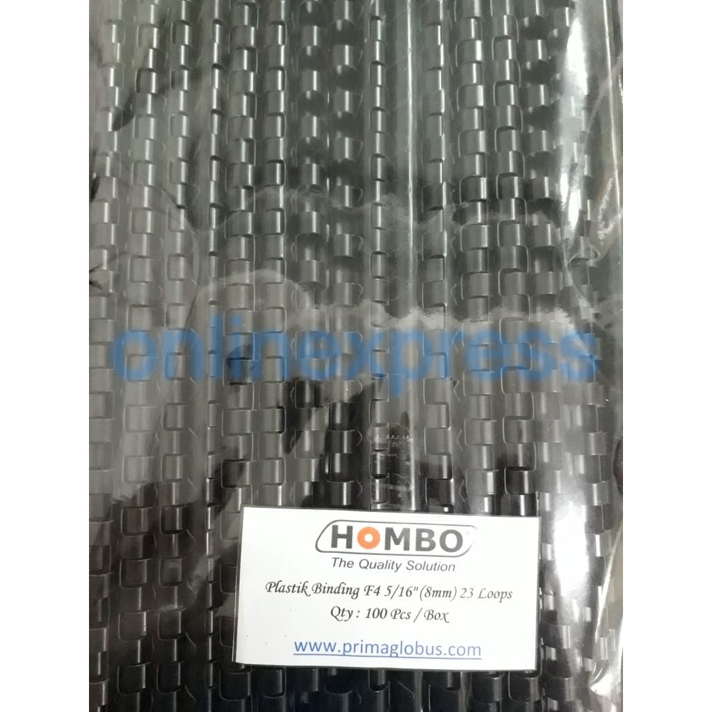 

Spiral Plastik Hitam F4 5/16" (8MM) Hombo/ Plastik Binding (100batang)