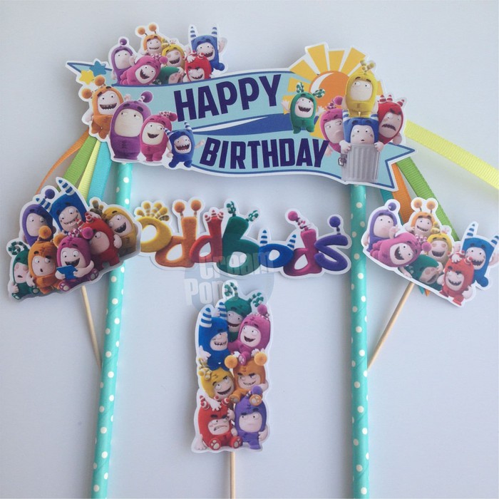 Oddbods Cake Topper Hiasan Kue ulang tahun