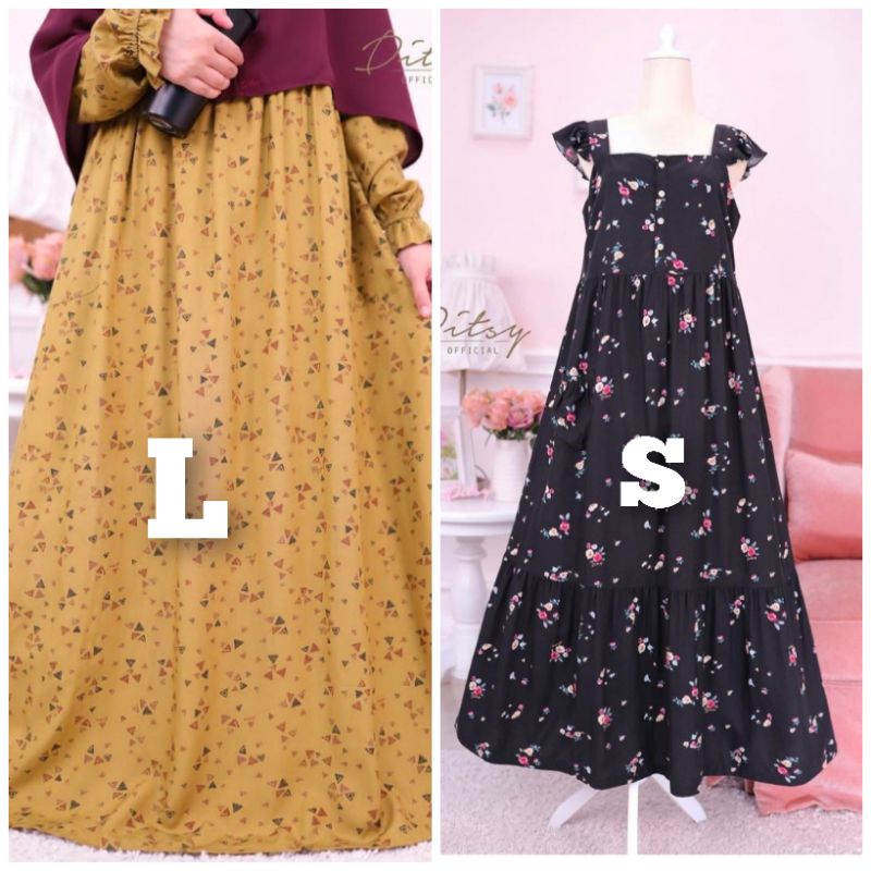 ditsy Maret Mavis greenish L bundling antheia sleeveles S