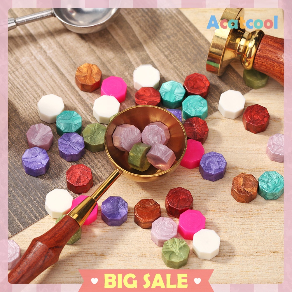 100pcs Vintage Wax Seal Stamp Tablet Pill Beads Grain for Envelope Wedding