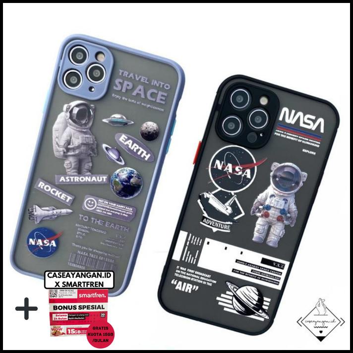 Nasa Lens Cover Case Realme 5 5I 7I C3 C11 C12 C15 C17 Casing Doff