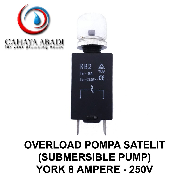 GROSIR - OVERLOAD POMPA AIR - 8A - 250V - YORK