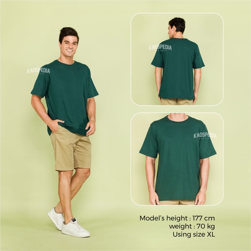 Kaos Polos Cotton Combed Lengan Pendek Premium 30s Pria Wanita Kaospedia Bandung-OLIVE ARMY