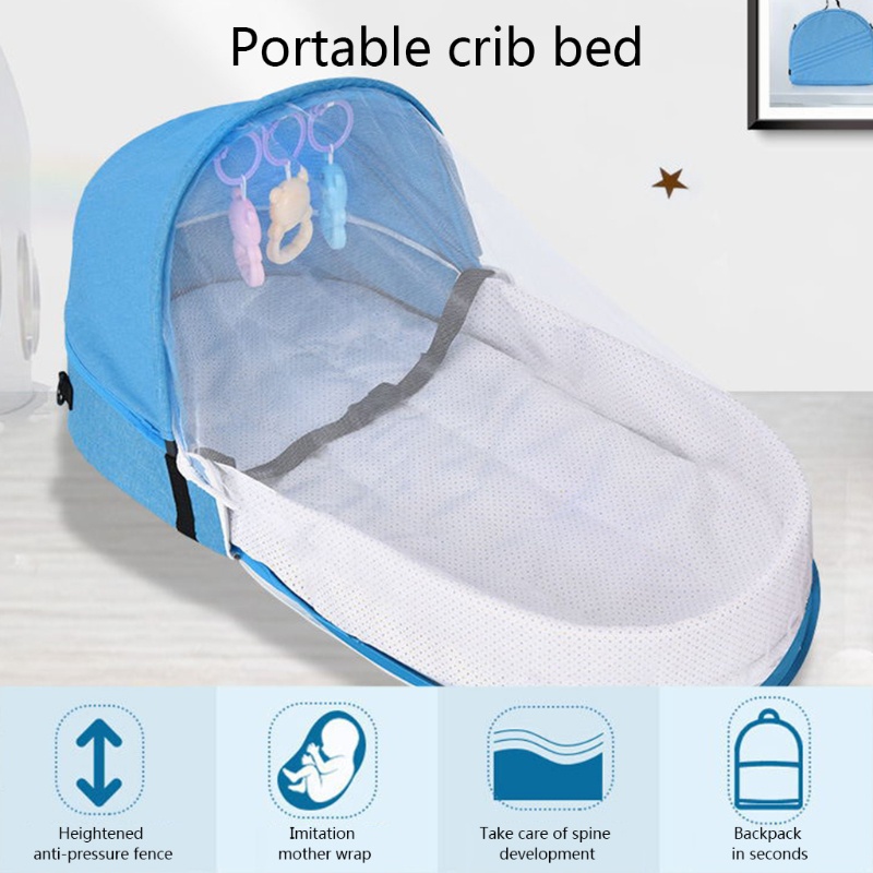 Mary Tempat Tidur Bayi Portable Dengan Kelambu Anti Nyamuk Bisa Dilipat Untuk Travel