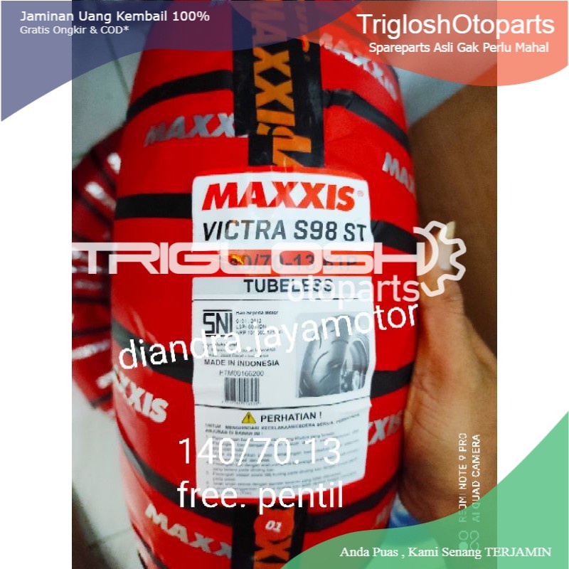 DIJAMIN BARU MURAH maxxis victra 140 /70.13 free pentil ban belakang yamaha nmax