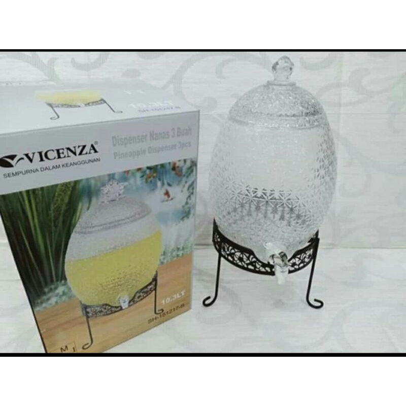 Dispenser Nanas Kaca 10 Liter VICENZA / RUBY