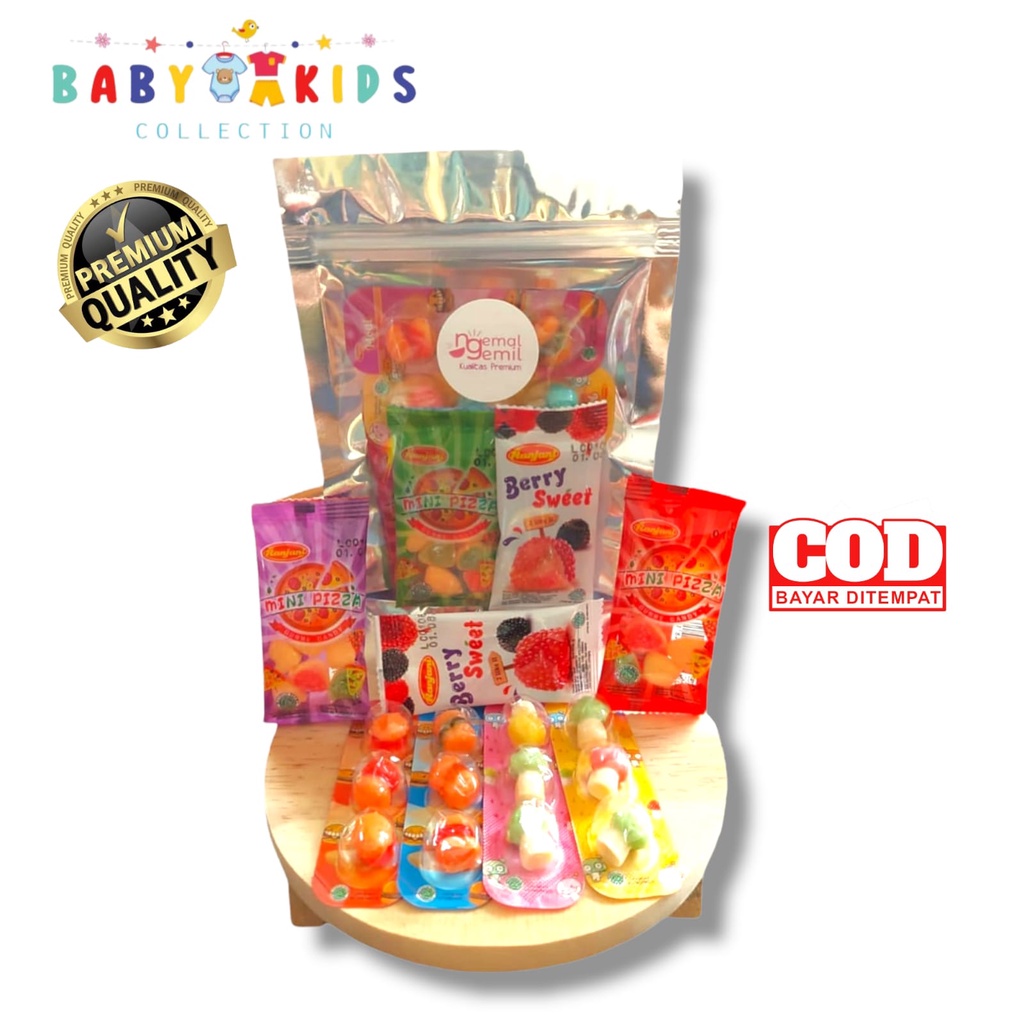 

Jelly 3D Mix | Jelly Buah Bentuk Jamur / Pizza / Burger / Berry Kualitas Premium