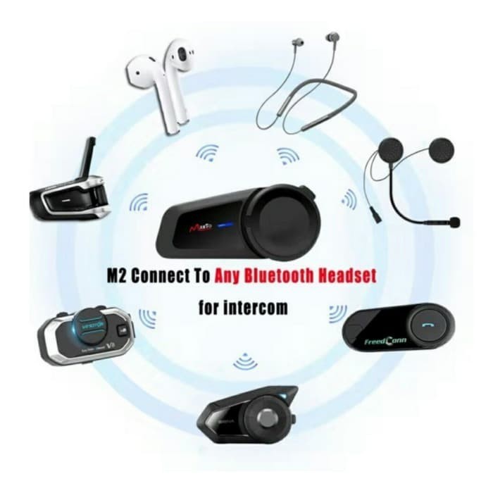 Maxto M2 Intercom Bluetooth Helm 6 Rider Original-3