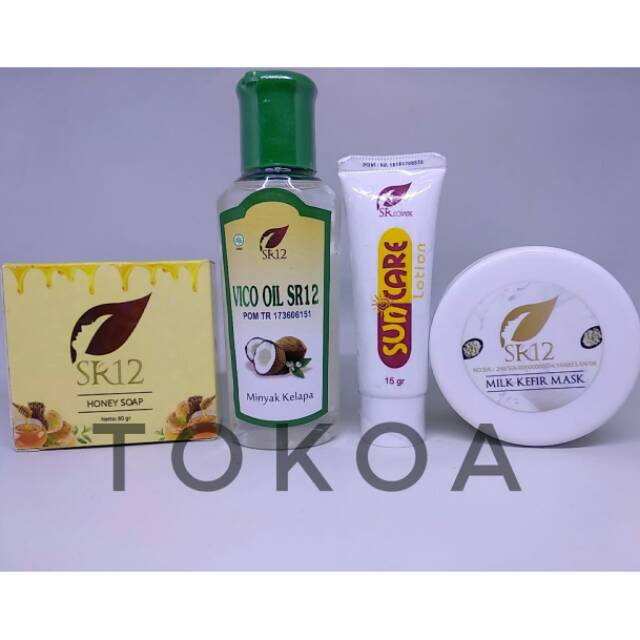 Paket Pemula SR12 Untuk Kulit Kering Kusam / Paket Perawatan Wajah / Cream Paket / Pencerah Wajah