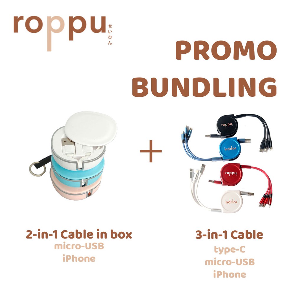 Roppu Promo Bundling 2-in-1 Cable Box &amp; 3-in-1 Cable