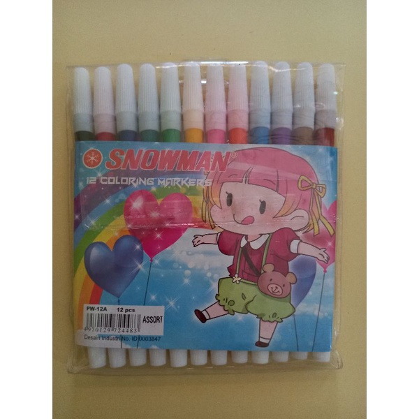 

SPIDOL SNOWMAN ISI 12 WARNA PW-12A