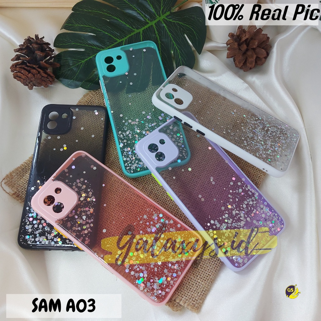 Samsung A03 A03S A03 Core A02S A31 A51 A71 A02 M02 A21S A11 M11 Case Dove Glitter Bling Star Light Candy  Camera Macaron Gliter Pelindung Kamera