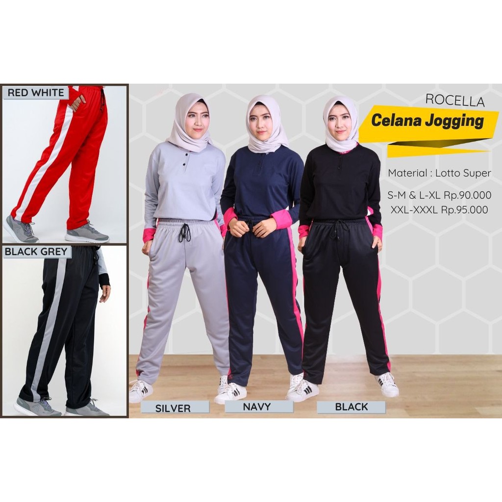 ROCELLA TRAINING WANITA, ROCELLA CELANA JOGGING, TRENING OLAHRAGA, BAWAHAN OLAHRAGA, CELANA OLAHRAGA