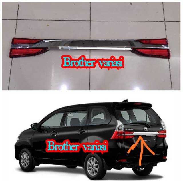 Trunklid avanza 2019 + reflector model ganti