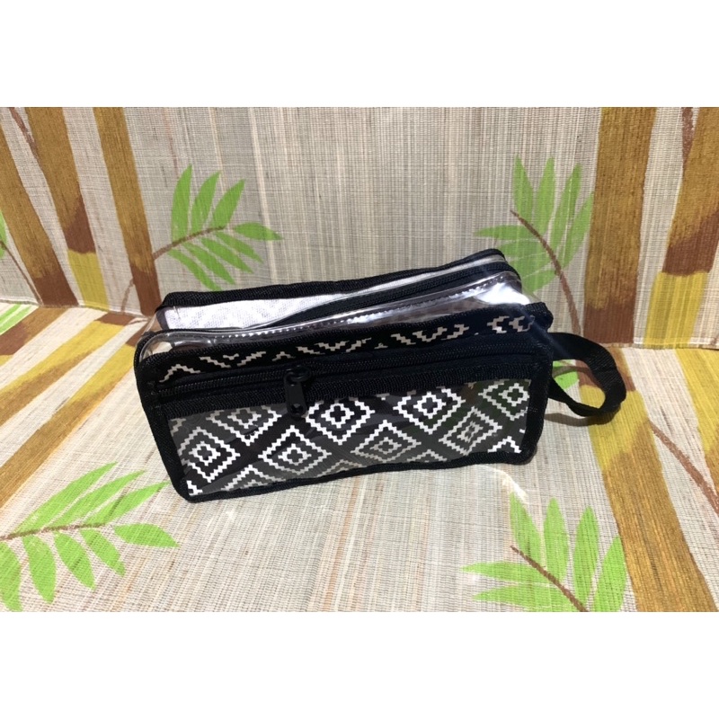 Pouch/organizer mika kombinasi kanvas 2rit (20x7x11cm)