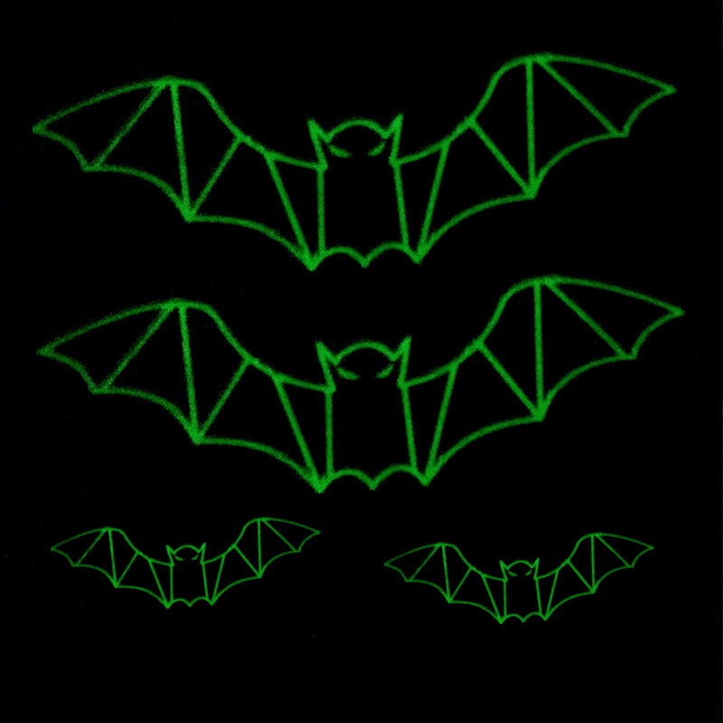 12pcs / Set Stiker Dinding / Jendela Desain Kelelawar Glow In The Dark Untuk Dekorasi Pesta Halloween