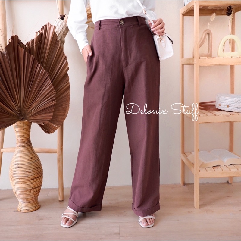 Raisa bangkok linen kulot