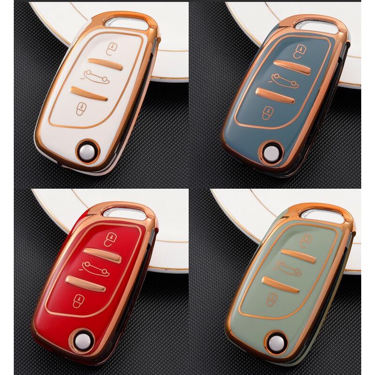 Casing Kunci Mobil Model Flip Bahan TPU Untuk Citroen C1 C2 C3 C4 C5 XSARA PICA For Peugeot 306 407 807 DS DS3 D4S D6S DS