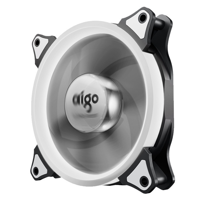 AIGO Darkflash Ring 12 cm White LED Case Fan Putih NEW