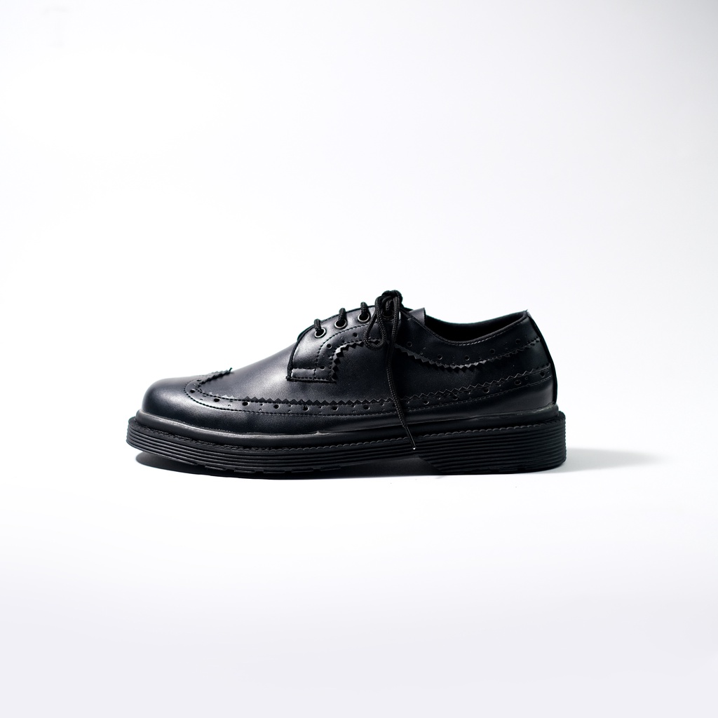 Xcloud x LALAKI Sepatu Formal Docmart Casual Pria DYLAN Black