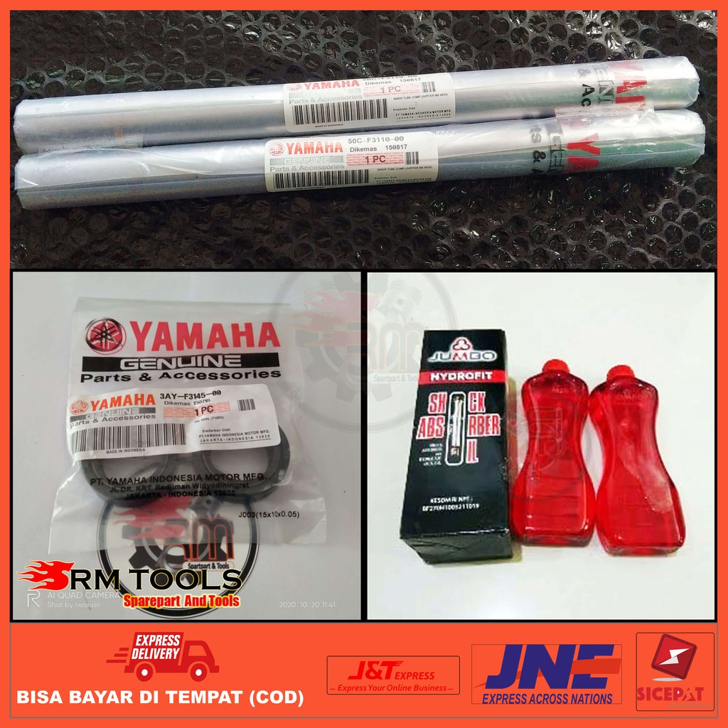 AS SOK SHOCKBREAKER DEPAN SET + OIL SHOCK + SEAL SHOCK SET YAMAHA JUPITER MX NEW KODE: 50C-F3110-00