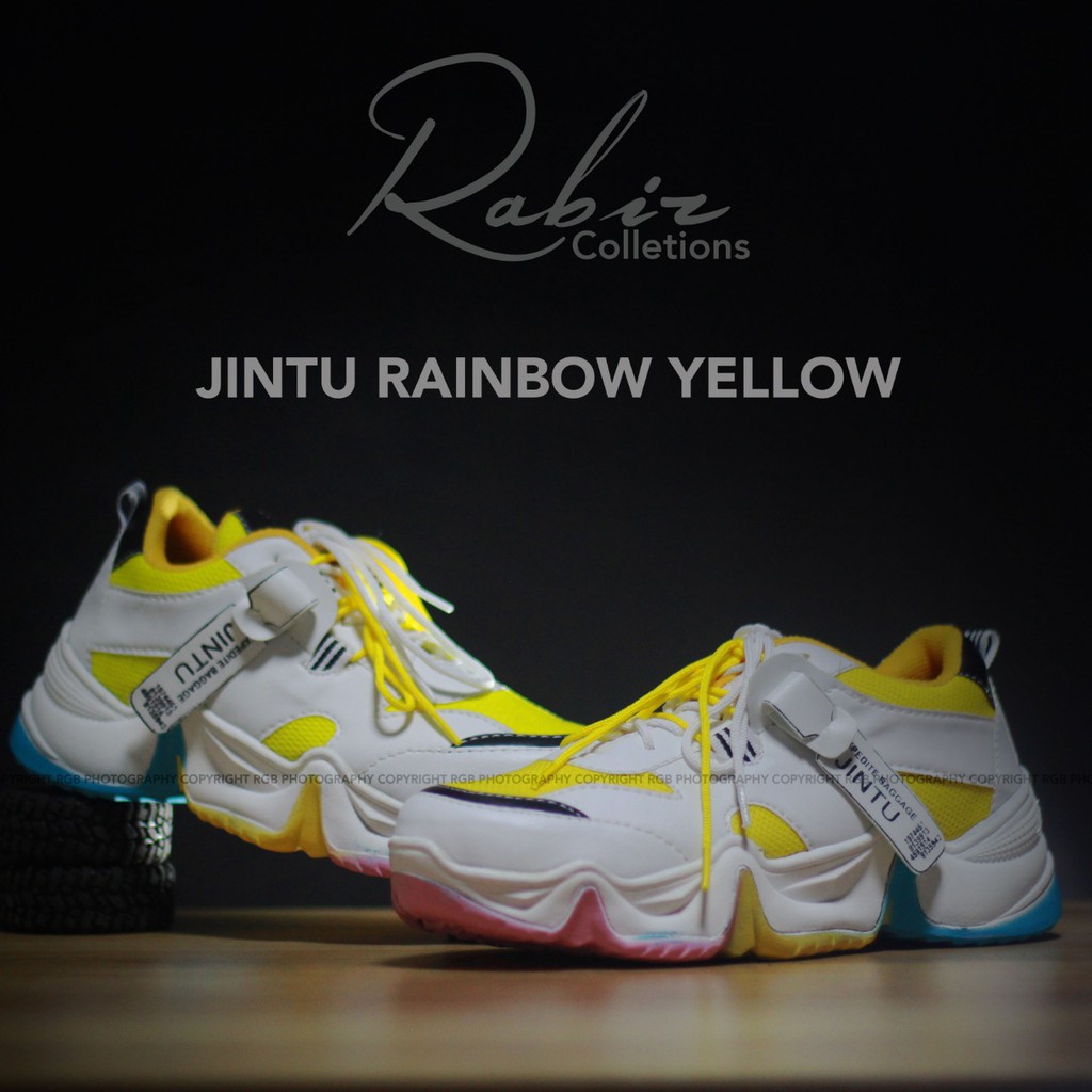 ARY_Shoes- Sepatu Sneakers Wanita Jintu Korea Rainbow Terbaru