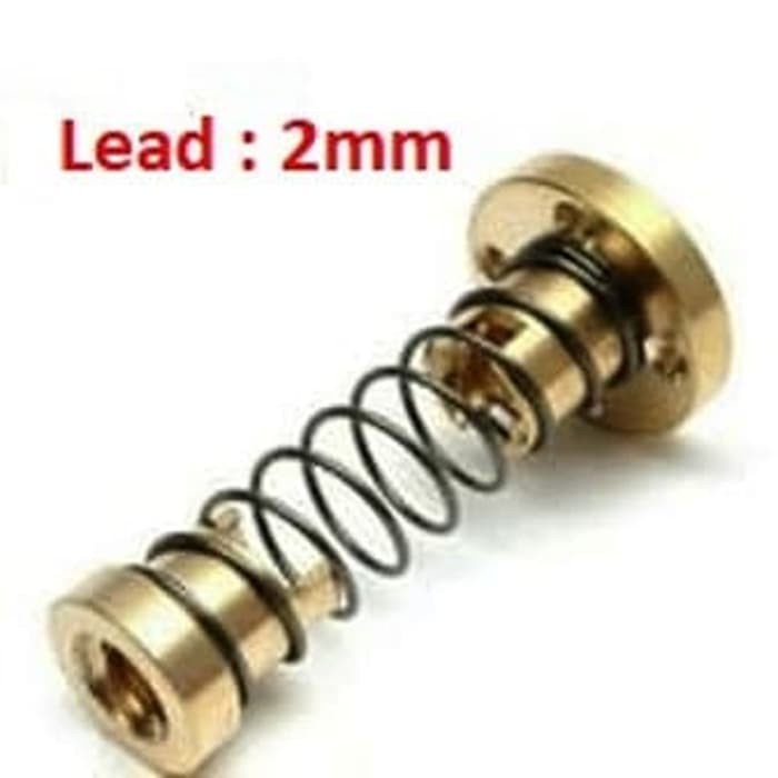 ✅Anti Backlash Nut Spring Loaded Nut Untuk Leadscrew T8 - Lead 2mm