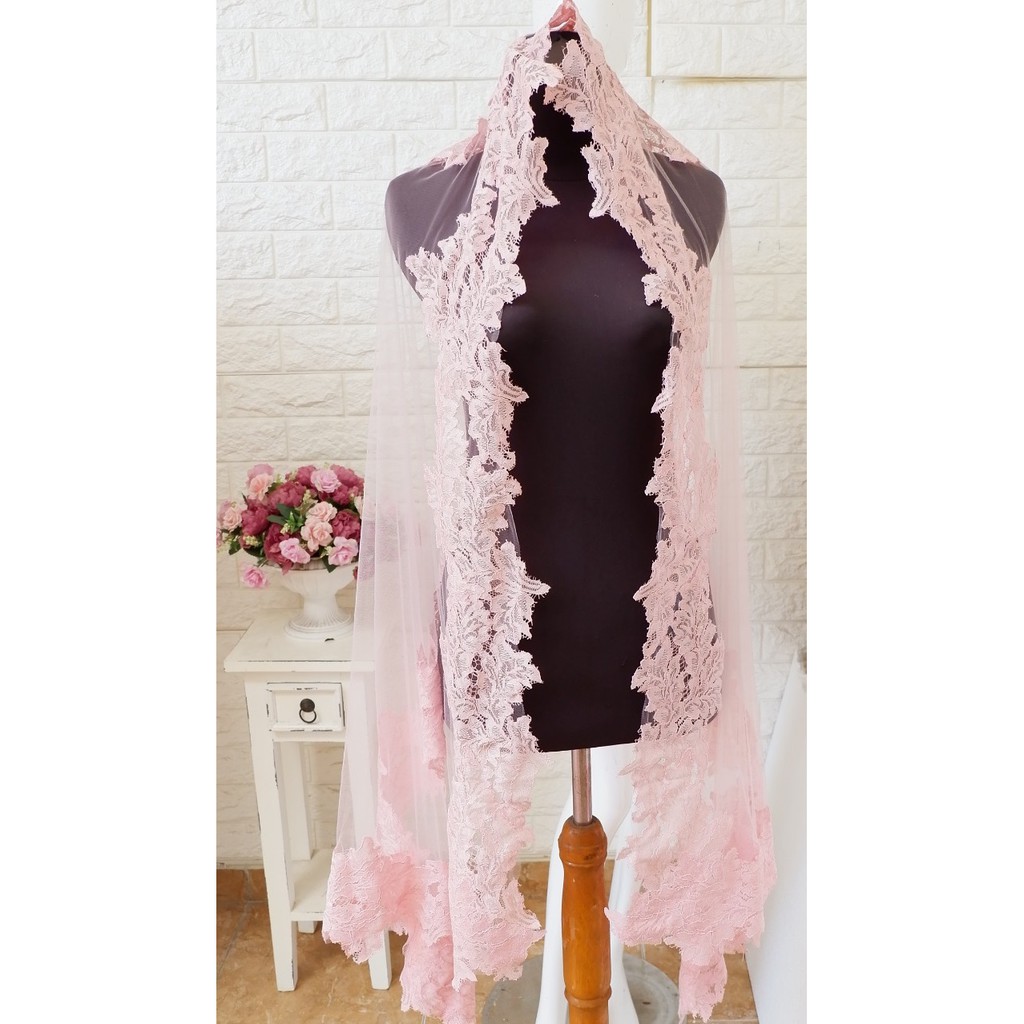 Veil kerudung pengantin brokat veil hijab pengantin