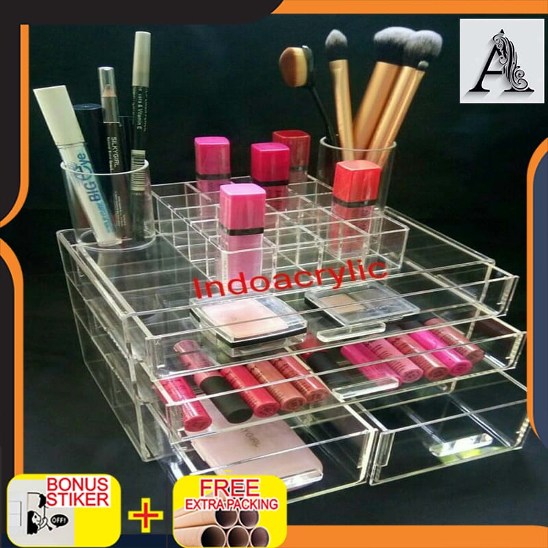 

Promo tempat kosmetikvakrilik NDXAcrylic makeup organizer