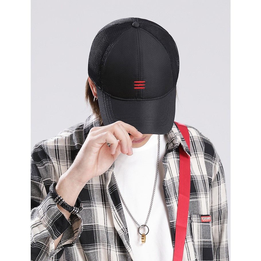 Topi Baseball Bahan Suede Breathable Cepat Kering Gaya Korea Untuk Pria Dan Wanita