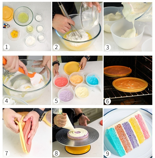 Kitchen Silicone Layered Cake Mold / DIY Desserts Baking Mold /Non-stick Round Shape Cake Tray Mould Baking Tools