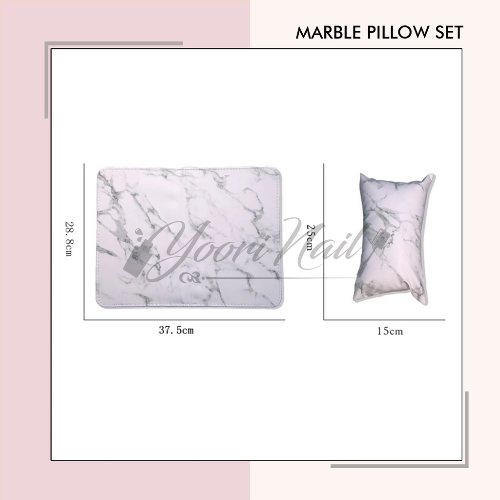 Marble pillow hand rest set alas manicure arm rest nail art salon