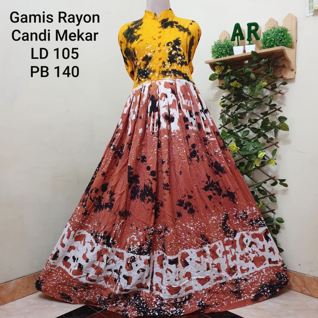 "READY STOK, SIAP KIRIM" GAMIS RAYON CANDI MEKAR #RCM SIZE " L " | MUTIARA | TWILL ORI | REALPICT