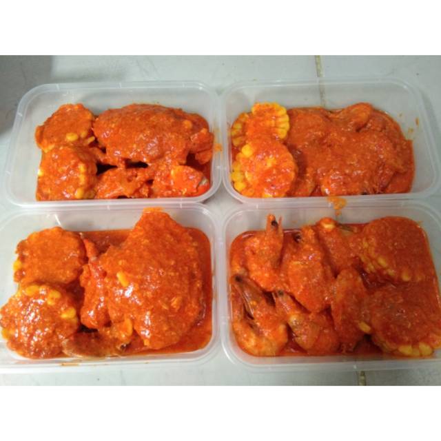 

Kepiting/udang saus padang